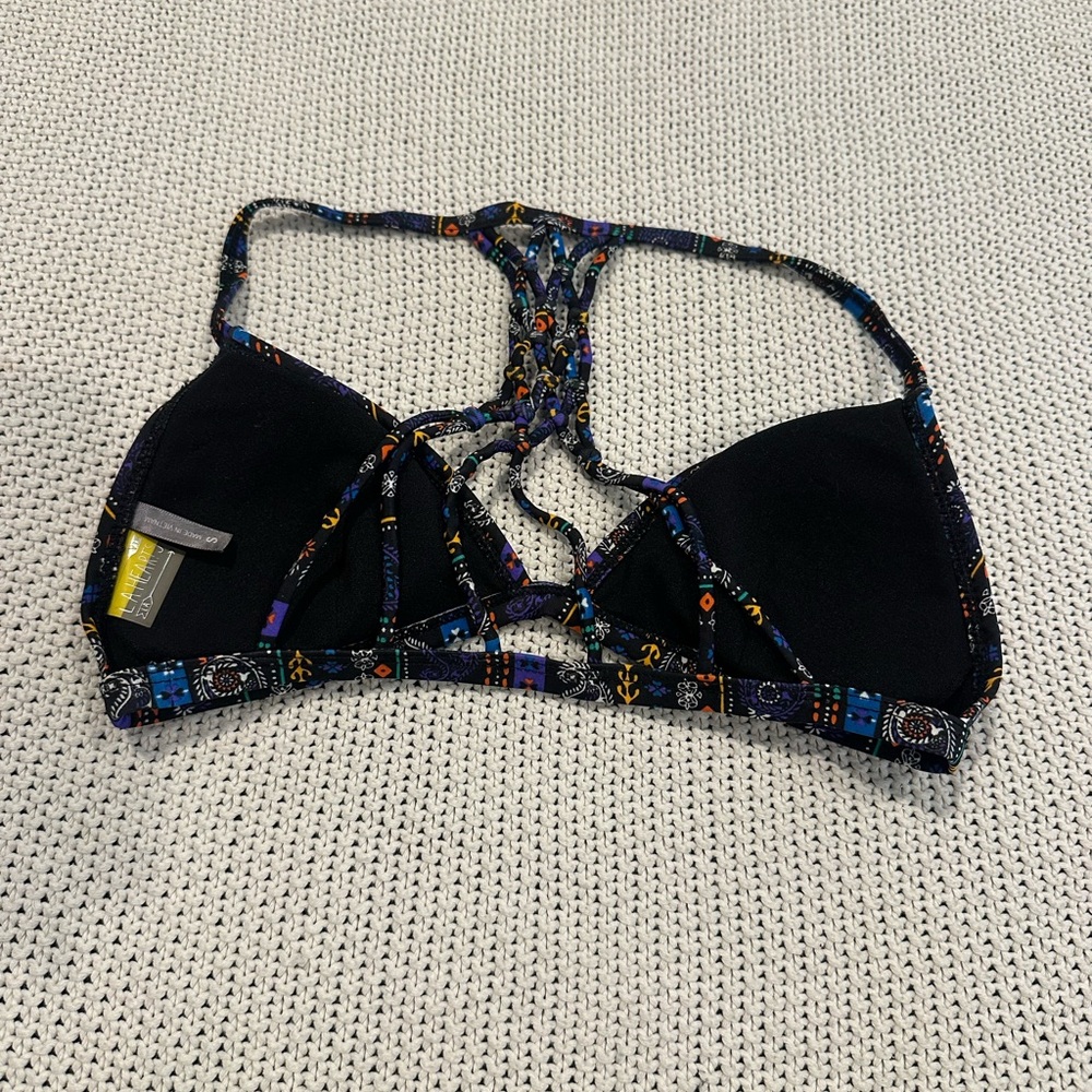 Colorful Patterned Bikini Top - Picture 2 of 2